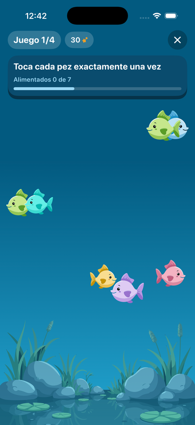 Un ejercicio en curso: peces en el agua